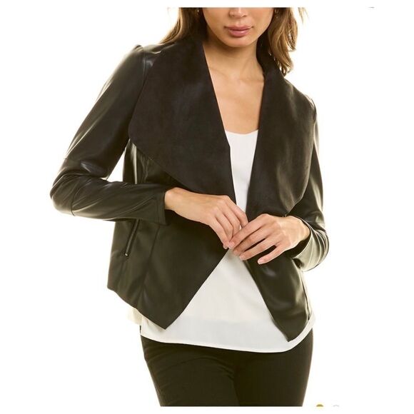 𝅺VEGAN Leather Olive  Jacket - Picture 1 of 10